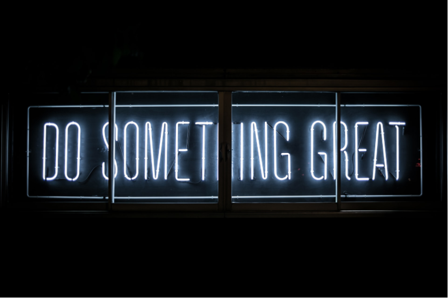 A neon sign that says “Do Something Great” | Photo Credit: Photo by Clark Tibbs on Unsplash