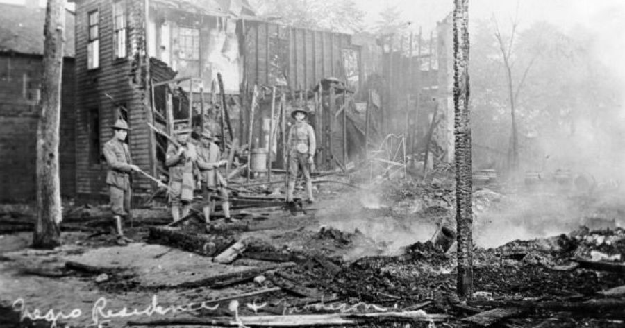 An image of the aftermath of the 1908 Springfield riot | Photo Credit: Abraham Lincoln Presidential Library and Museum
