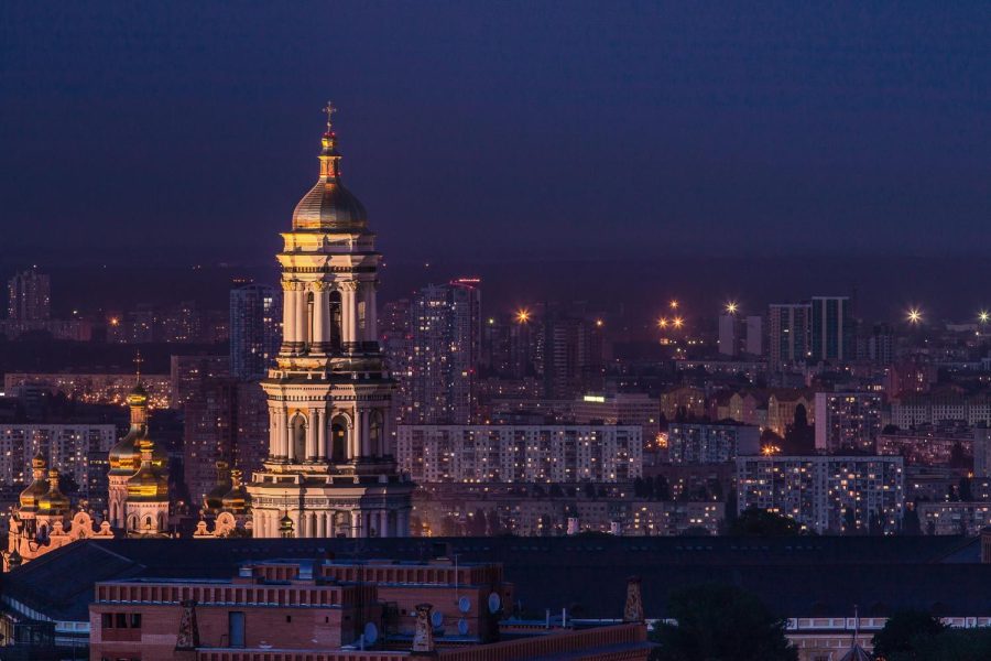 Kyiv, the Capitol of Ukraine, at night. | Photo Credit: Eugene on Unsplash