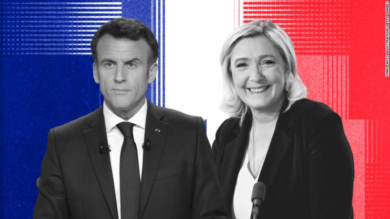 Emmanuel Macron and Marine Le Pen will face each other in a runoff presidential election on Sunday, April 24 -- a rematch of the 2017 vote. | Photo Credit: CNN