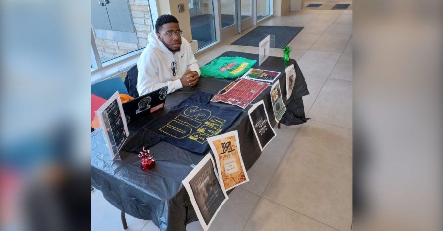 Travis Gipson, the Co-president of the UIS Black Student Union | Photo credit: Theaibold Kennon III