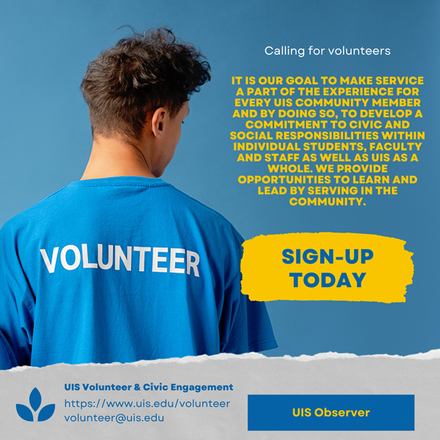 UIS Student Volunteer Opportunities and the Benefits of Volunteerism