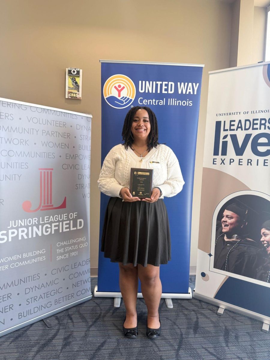 Melissa Jackson poses with the star student award for 2026. Photograph by Braden Nuttall.